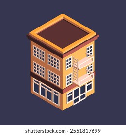 Perfecto para la creación de mapas, diseño de juegos, proyectos arquitectónicos y visualización de bienes raíces. Adecuado para presentaciones, Materiales promocionales y Diseño gráfico de paisajes urbanos modernos.