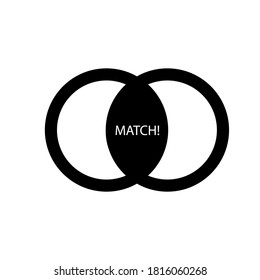 Perfect match outline vector icon. Flat simple line design illustration.