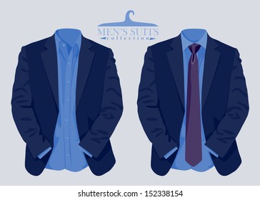 Perfect Men's Suits collection, Vector Design.