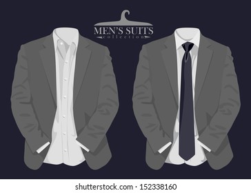 Perfect Men's Suits collection, Vector Design.
