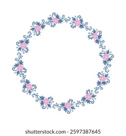 Perfect minimal circle floral frame