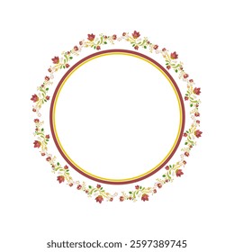 Perfect minimal circle floral frame