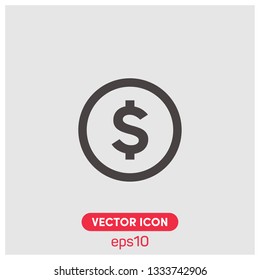 Perfect money icon vector illustration. Dollar symbol vector. Payment system. Coins and Dollar cent sign isolated on white background.