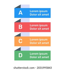 A perfect multi labels graph in flat editable icon