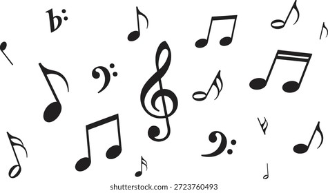 Conjunto de Colección de notas musicales perfectas