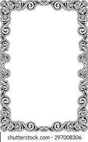 The perfect ornament art border on white