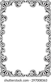 The perfect ornament frame is on white