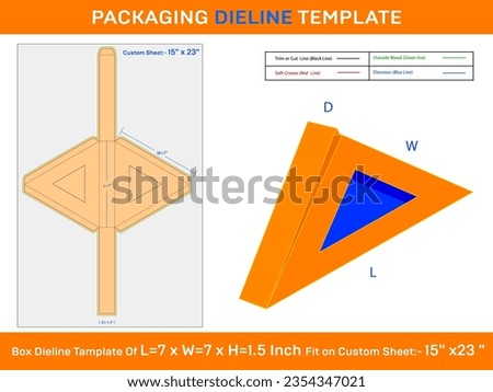 Perfect Pack Duplex Paper Big Chocolate Triangle Box, 7 X 7 X 1.25 Inch