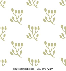 Perfect pattern leaf silhouettes. Hand-drawn vector illustration in simple autumn style