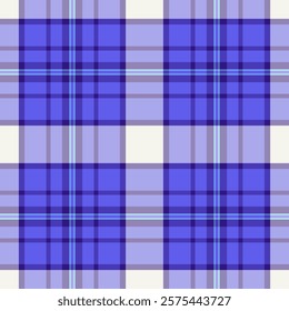 Perfect pattern tartan vector, graphical background plaid textile. Folded seamless check fabric texture in indigo and light colors palette.