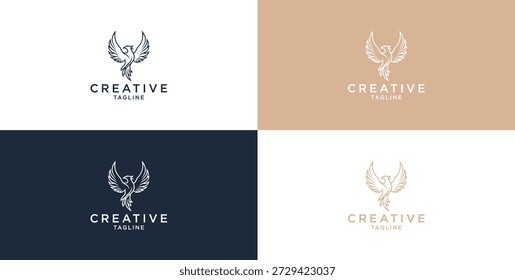 Plantilla perfecta del logotipo del Vector del pájaro de Phoenix