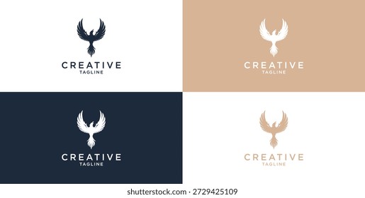 Plantilla perfecta del logotipo del Vector del pájaro de Phoenix