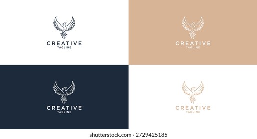 Plantilla perfecta del logotipo del Vector del pájaro de Phoenix