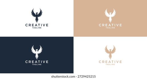 perfekte Phoenix Vogel Vektor Logo Vorlage