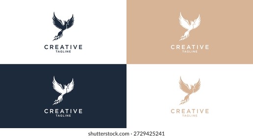 Plantilla perfecta del logotipo del Vector del pájaro de Phoenix