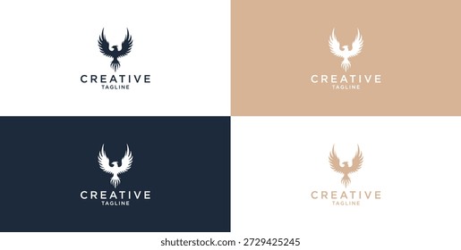 Plantilla perfecta del logotipo del Vector del pájaro de Phoenix