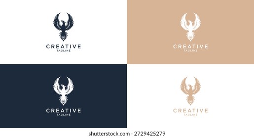 Plantilla perfecta del logotipo del Vector del pájaro de Phoenix