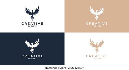 Plantilla perfecta del logotipo del Vector del pájaro de Phoenix