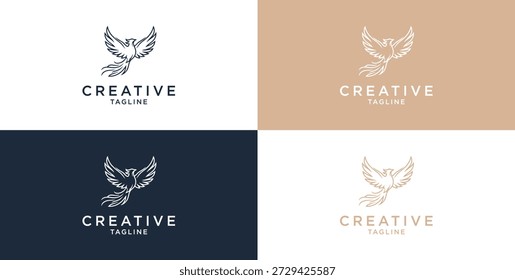 Plantilla perfecta del logotipo del Vector del pájaro de Phoenix