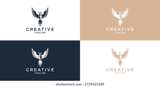 Plantilla perfecta del logotipo del Vector del pájaro de Phoenix