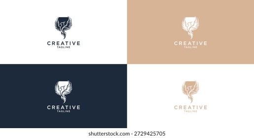 Plantilla perfecta del logotipo del Vector del pájaro de Phoenix