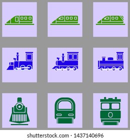Perfect pixel, nine train icons