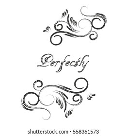 perfect postcard. Hand drawn greeting card. Ink illustration. Modern brush calligraphy.