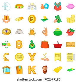 Perfect price icons set. Cartoon style of 36 perfect price vector icons for web isolated on white background