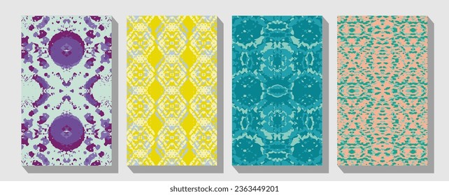 Perfect for printing on fabric or paper.  Ornamental floral business cards, oriental pattern, vector illustration. 