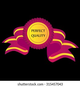 perfect quality button pink on black background