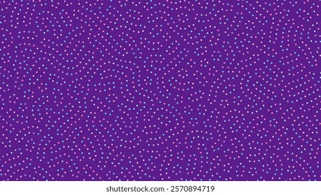 Perfect random stripple dots modern color pattern with purple background