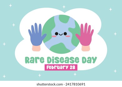 For the perfect Rare Disease Day celebration, use this vector image.