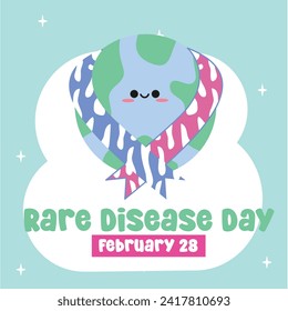 For the perfect Rare Disease Day celebration, use this vector image.