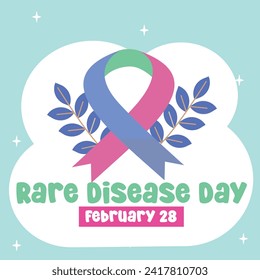 For the perfect Rare Disease Day celebration, use this vector image.