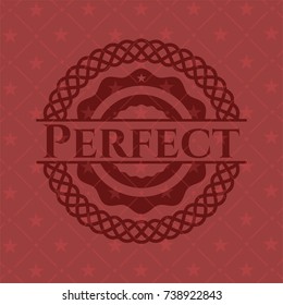 Perfect realistic red emblem
