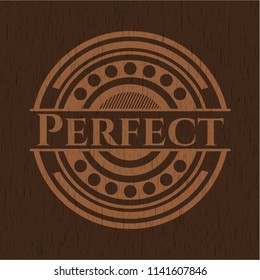 Perfect realistic wood emblem