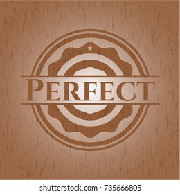 Perfect realistic wood emblem