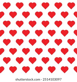 Patrón de amor rojo perfecto para tarjetas de felicitación y materiales educativos