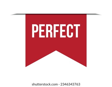 ilustración de banner de vector rojo perfecto aislado en fondo blanco