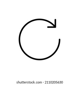 perfect refresh icon vector isolated on white background, reload icon