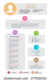 Perfect resume template for woman - light color version