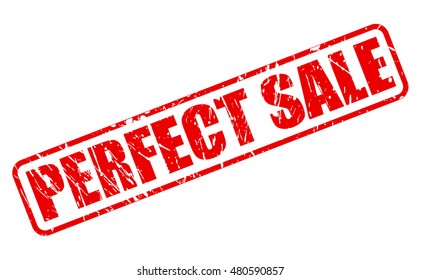 PERFECT SALE red stamp text on white