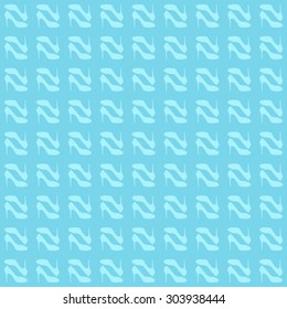 Perfect seamless pattern, a pattern of light blue color of shoes on a blue background