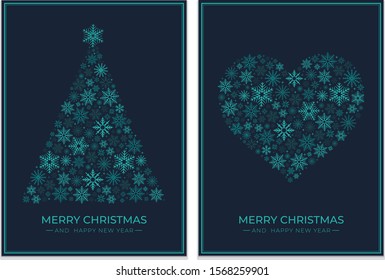 A perfect set of vector Christmas card templates. 