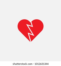 Two Tone Flat Style Heart Love Stock Vector (Royalty Free) 1385273177