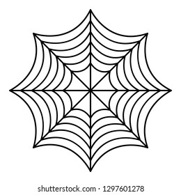 Perfect spider web icon. Outline perfect spider web vector icon for web design isolated on white background