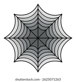 Perfect spider web icon. Outline perfect spider web vector icon color flat isolated