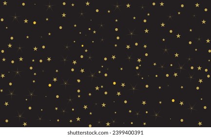 Perfect starry night sky background - vector stars space background