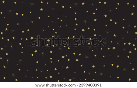 Perfect starry night sky background - vector stars space background