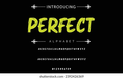 Perfect Stylish brush painted an uppercase vector letters, alphabet, typeface.